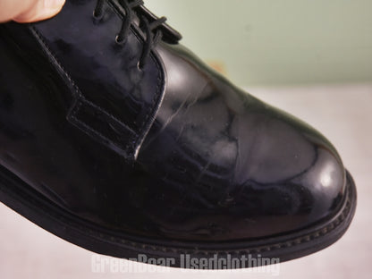 E683 USA製 BATES 米軍サービスシューズ エナメル 黒 メンズ 10.5EEE 28.5cm