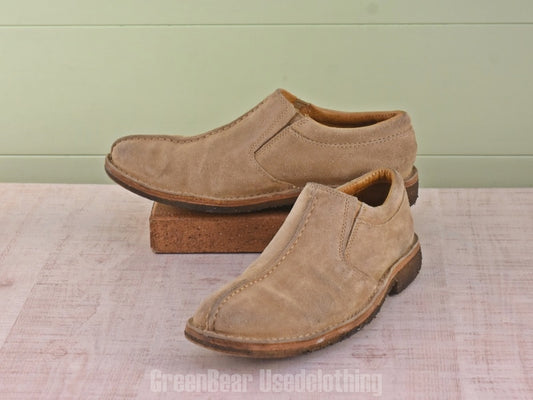 E081 COLE HAAN メンズシューズ スウェード ベージュ 8M 26cm