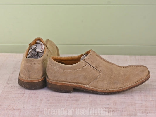 E081 COLE HAAN メンズシューズ スウェード ベージュ 8M 26cm