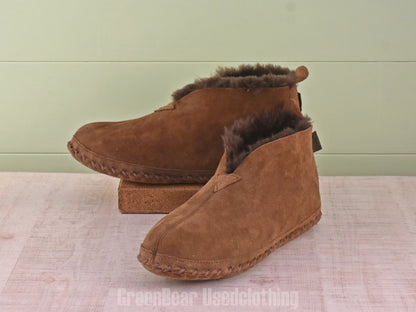 E085 メンズ L.L.Bean ルームシューズ スウェード 茶 13M 31cm