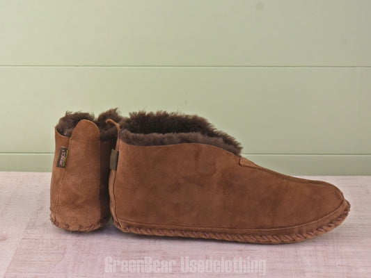 E085 メンズ L.L.Bean ルームシューズ スウェード 茶 13M 31cm