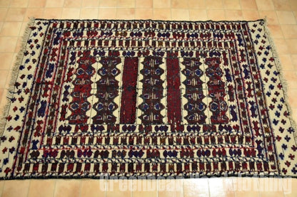RAGS006 トライバルラグ 185cm×123cm アフガンキリム 手織り
