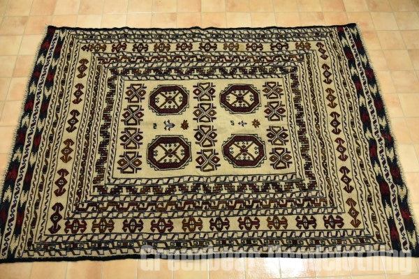 RAGS009 トライバルラグ 184cm×130cm アフガンキリム 手織り
