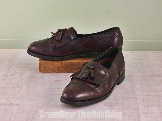 E695 レディース FLORSHEIM タッセルローファー 茶 7D 24cm
