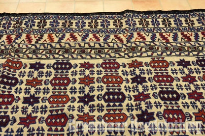 RAGS016 トライバルラグ 190cm×123cm アフガンキリム 手織り