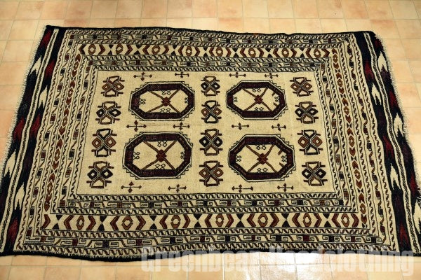 RAGS017 トライバルラグ 192cm×123cm アフガンキリム 手織り