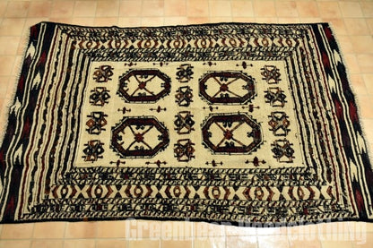 RAGS017 トライバルラグ 192cm×123cm アフガンキリム 手織り