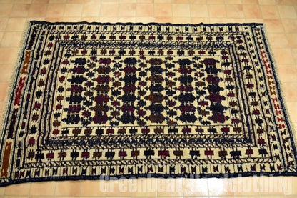 RAGS021 トライバルラグ 187cm×121cm アフガンキリム 手織り