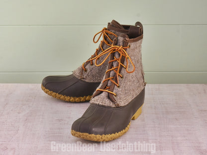 E706 USA製 L.L.Bean ビーンブーツ フェルト グレー メンズ 25.5cmくらい