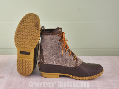 E706 USA製 L.L.Bean ビーンブーツ フェルト グレー メンズ 25.5cmくらい