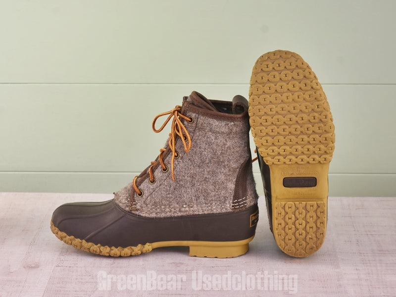 E706 USA製 L.L.Bean ビーンブーツ フェルト グレー メンズ 25.5cmくらい