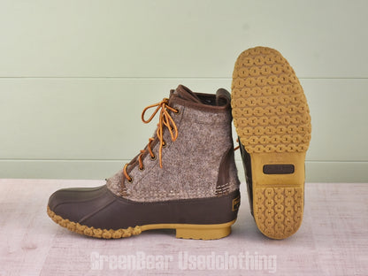 E706 USA製 L.L.Bean ビーンブーツ フェルト グレー メンズ 25.5cmくらい