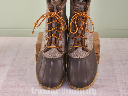 E706 USA製 L.L.Bean ビーンブーツ フェルト グレー メンズ 25.5cmくらい