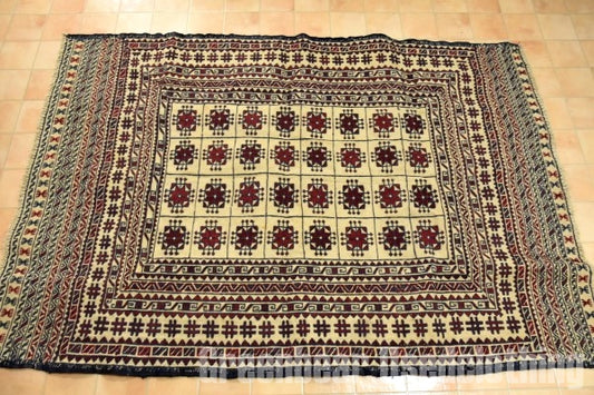 RAGS039 トライバルラグ 184cm×130cm アフガンキリム 手織り