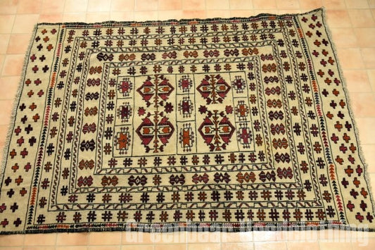 RAGS041 トライバルラグ 176cm×121cm アフガンキリム 手織り