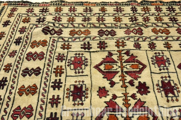 RAGS041 トライバルラグ 176cm×121cm アフガンキリム 手織り