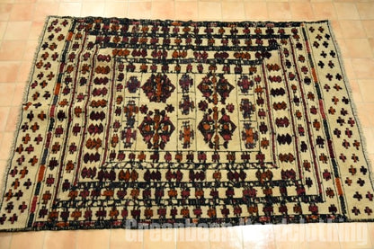 RAGS041 トライバルラグ 176cm×121cm アフガンキリム 手織り