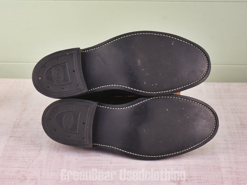 E720 USA製 WOLVERINE WORLD WIDE INC ビンテージ 米軍サービスシューズ 黒 メンズ 9.5W 27.5cm