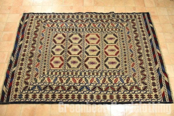 RAGS050 トライバルラグ 175cm×121cm アフガンキリム 手織り