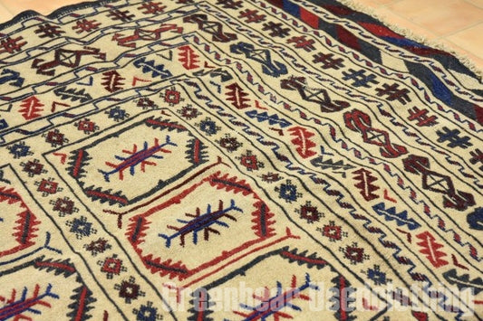 RAGS051 トライバルラグ 181cm×120cm アフガンキリム 手織り