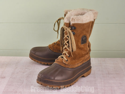E730 USA製 SOREL ビンテージ スノーブーツ 茶 メンズ 7 25cm