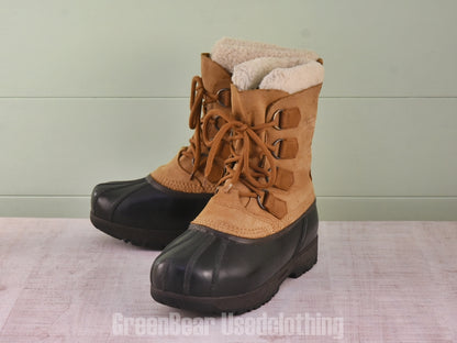 E738 メンズ SOREL スノーブーツ 茶 9 27cm