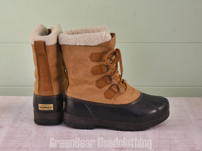E738 メンズ SOREL スノーブーツ 茶 9 27cm