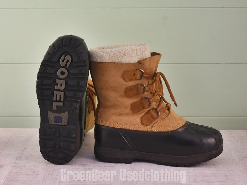 E738 メンズ SOREL スノーブーツ 茶 9 27cm