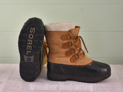 E738 メンズ SOREL スノーブーツ 茶 9 27cm
