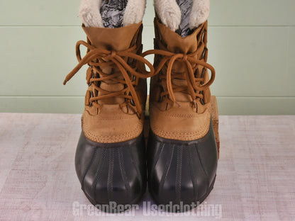 E738 メンズ SOREL スノーブーツ 茶 9 27cm