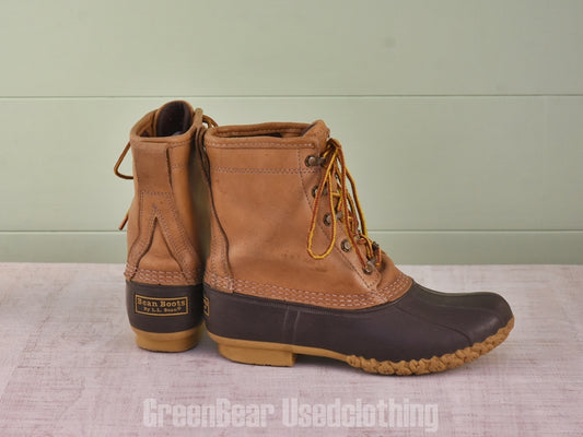 E743 USA製 L.L.Bean ビーンブーツ 裏地付き 茶 レディース 24.5cmくらい