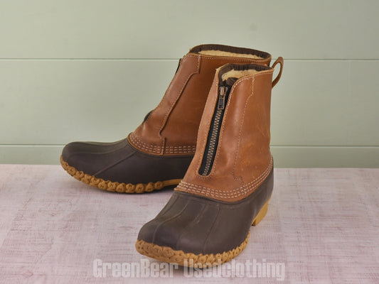 E744 USA製 L.L.Bean ビーンブーツ ワイズ細め インナーボア 茶 メンズ 26.5～27cmくらい