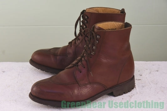 P568 メンズ bexley レザーショートブーツ 茶 8.5 26.5cm