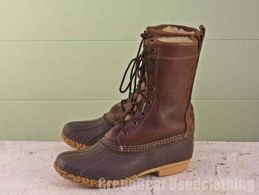USA製 L.L.Bean ビーンブーツ インナーボア 茶 レディース 24.5cmくらい Z505