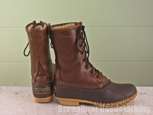 USA製 L.L.Bean ビーンブーツ インナーボア 茶 レディース 24.5cmくらい Z505