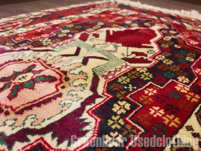 RAGQ222 未使用品 アフガンラグ ビンテージトライバルラグ ウール絨毯 145cm×87cm