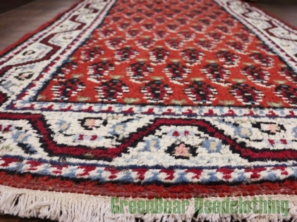 RAGQ036 ビンテージトライバルラグ ウール絨毯 139cm×67cm