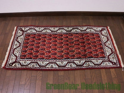 RAGQ036 ビンテージトライバルラグ ウール絨毯 139cm×67cm