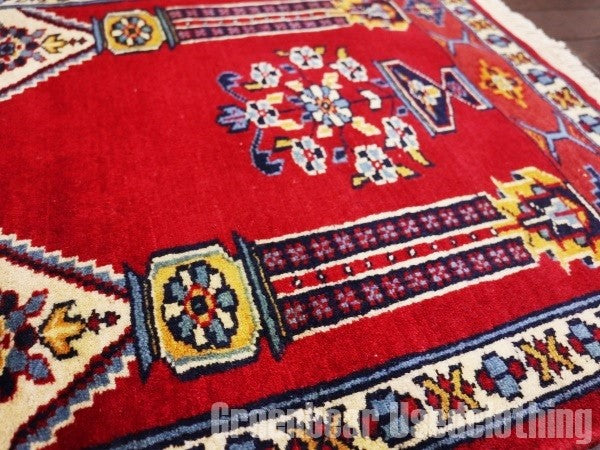 RAGR017 ミニ絨毯マット ビンテージトライバルラグ ウール絨毯 50×65cm