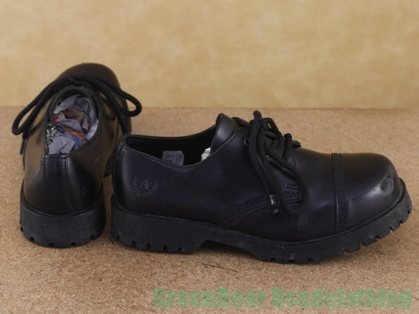 L053 レディース Rangers 本革シューズ 黒 38 24cm