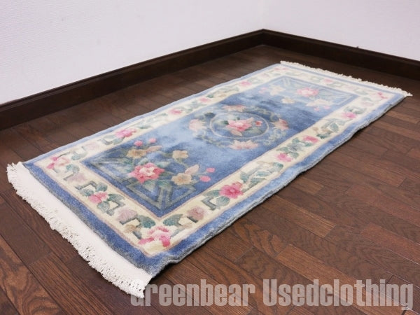 RAGQ072 ビンテージトライバルラグ ウール絨毯 125cm×61cm