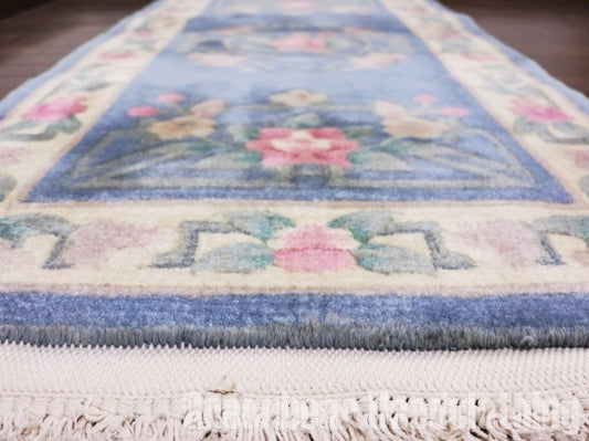 RAGQ072 ビンテージトライバルラグ ウール絨毯 125cm×61cm