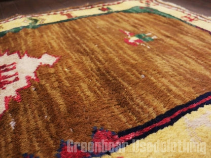 RAGN177 ビンテージトライバルラグ ウール絨毯 132cm×70cm