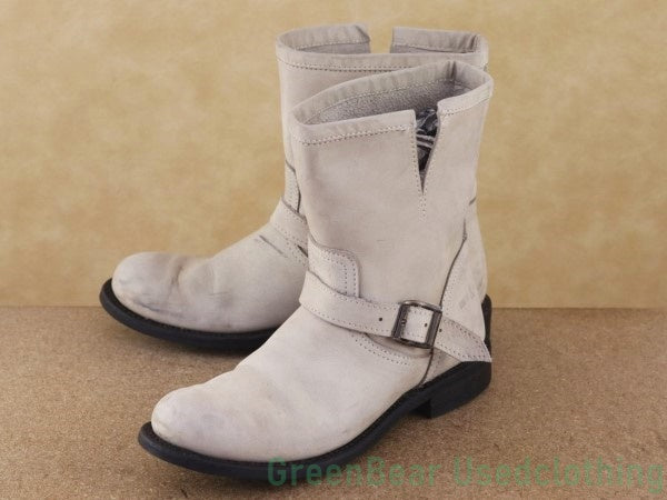 L178 イギリス製 Boot＆Woods エンジニアブーツ ベージュ レディース 24cm