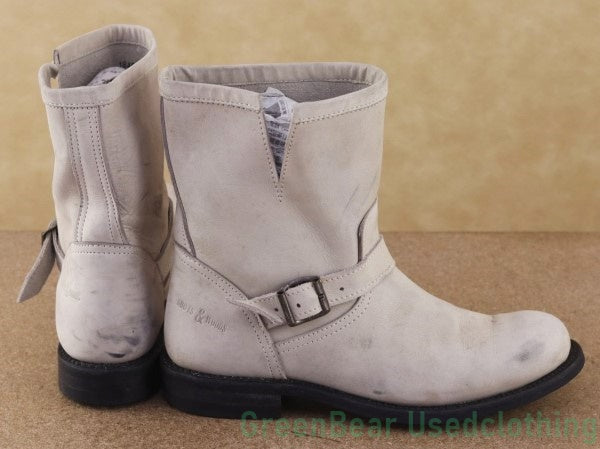 L178 イギリス製 Boot＆Woods エンジニアブーツ ベージュ レディース 24cm