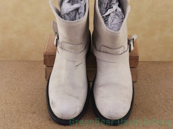 L178 イギリス製 Boot＆Woods エンジニアブーツ ベージュ レディース 24cm