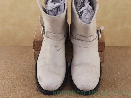 L178 イギリス製 Boot＆Woods エンジニアブーツ ベージュ レディース 24cm