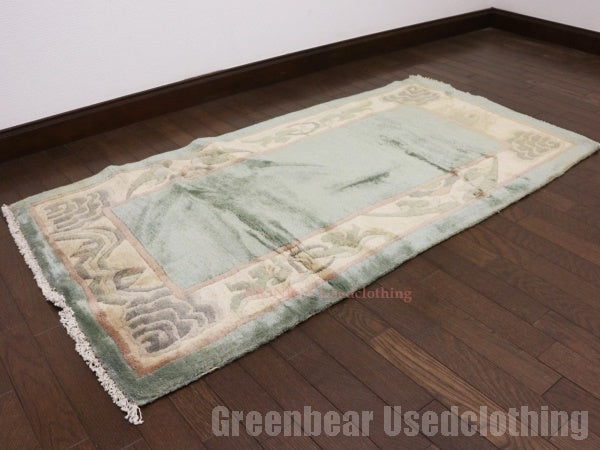 RAGL255 ビンテージトライバルラグ ウール絨毯 132cm×71cm