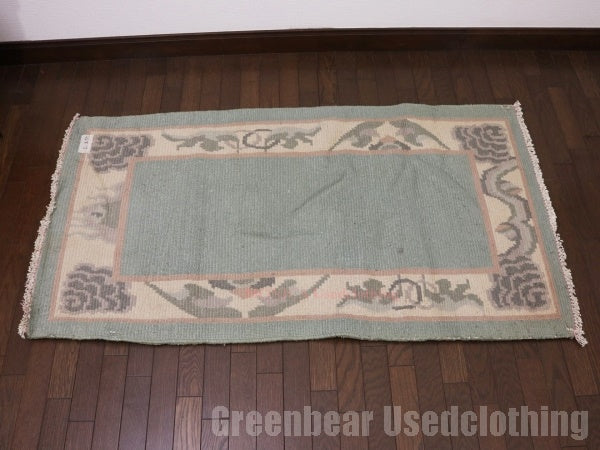 RAGL255 ビンテージトライバルラグ ウール絨毯 132cm×71cm