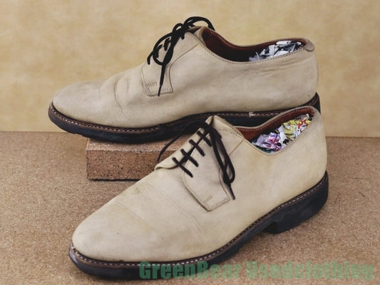 Q299 フランス製 Paraboot ビンテージ プレーントゥ ベージュ メンズ 24～24.5cmくらい